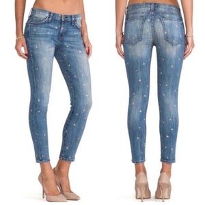 Current/Elliott Size 25 The Stiletto Jeans W Gold Stars